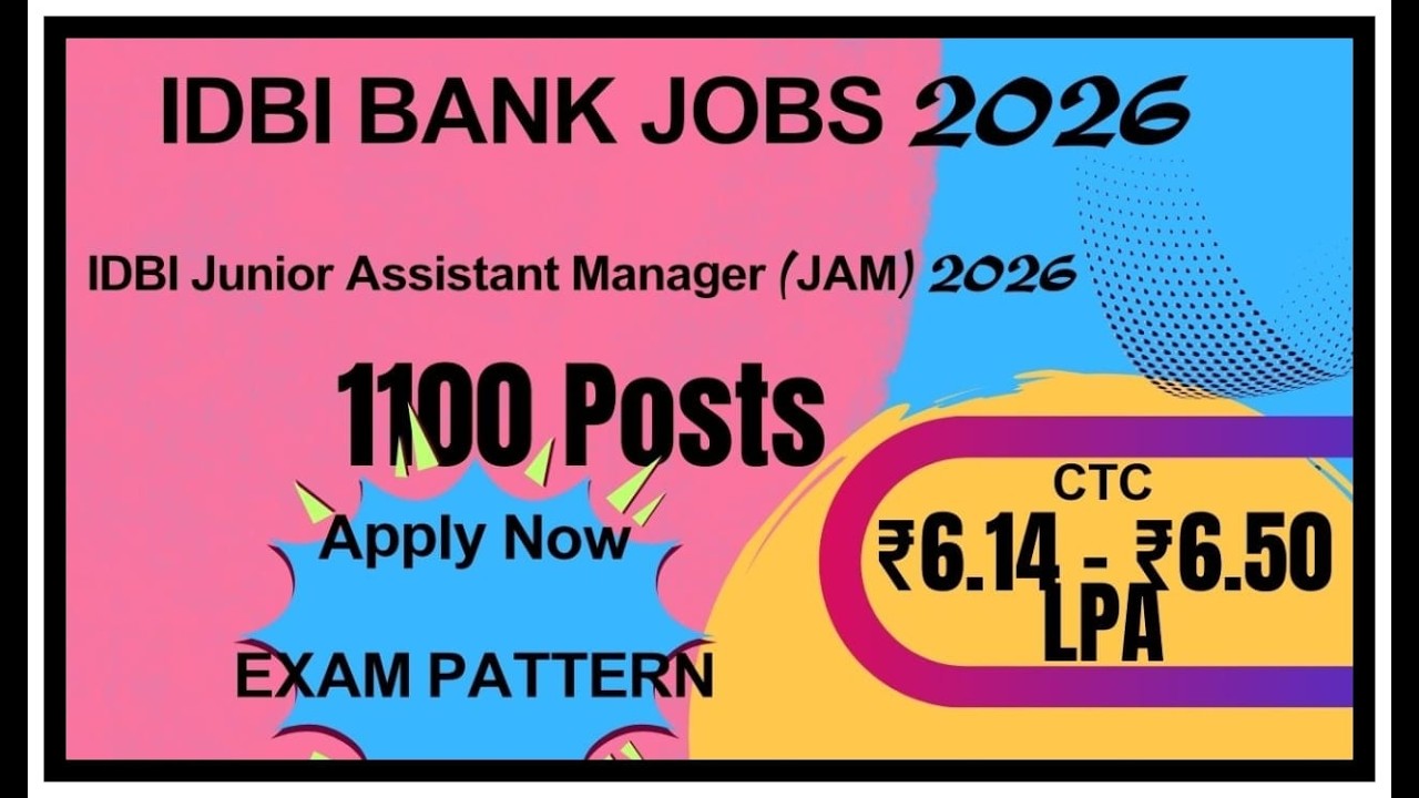 Recruitment Notification of  IDBI Junior Assistant Manager# IDBI Bank Jobs # IDBI బ్యాంక్ ఉద్యోగాలు