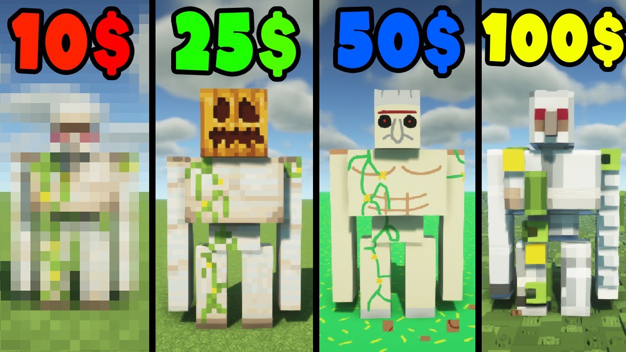 MINECRAFT Iron Golem For 1 Vs 10 Vs 25 Vs 50 Vs 1000 YouTube minecraft-iron-golem-for-1-vs-10-vs-25-vs-50-vs-1000-youtube