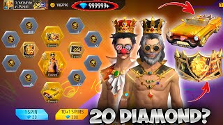 20 DIAMOND ONLY?💎NEW LOOK CHANGER BUNDLE,NEW CAR SKIN,NEW GLOO WALL EMPEROR'S RING EVENT😍FREE FIRE Resimi