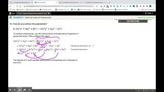 Algebra 2 3-2 Adding, Subtracting, and Multiplying Polynomials