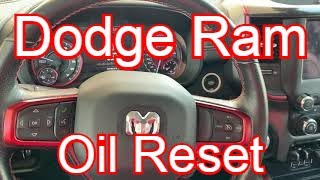 2020 Dodge Ram - Oil Change and Maintenance Reset