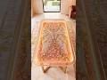 DIY Luxury Angel Wings & Rose Petal Epoxy Table (Satisfying Pour!) 🪽