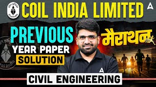Coal India Civil Engineering Marathon | Previous Year Paper Solution 2026 | Full Practice