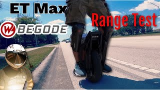 Begode ET Max Real World Range Test - How Far is Enough?