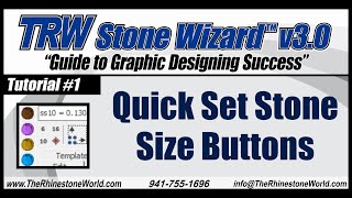 Trw Stone Wizard 3.0 Tutorial 1 Quick Set Stone Size Buttons