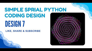 Design 7: Simple Spiral Design Using Python Turtle | Hypnotic Animation for Beginners 🌀🐢