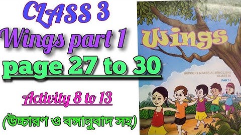 Class 3 wings part -1/Class 3 wings part 1, page 27 to 30/activity - 1 to 7 answer