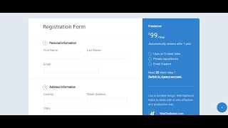 Registration Form in html css with Tailwind css