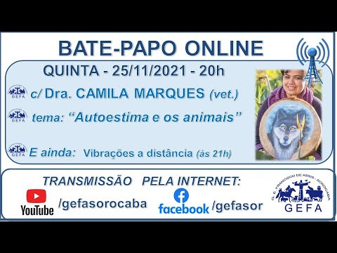 Assista: Bate-papo online - c/ CAMILA MARQUES (25/11/2021)