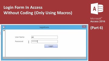Login Form in Access without coding only using macros