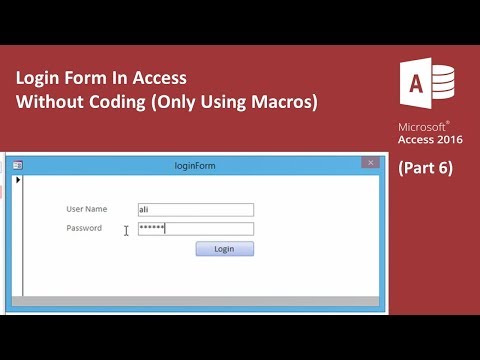 Login Form in Access without coding only using macros