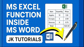 📝How to Use Excel Functions Inside Microsoft Word | Easy Step-by-Step Tutorial