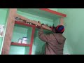 सीमेंट अलमारी पर ply फ्रेम कैसे लगाते हैं | how fix wardrobe on wall |plywood almirah | wall almirah