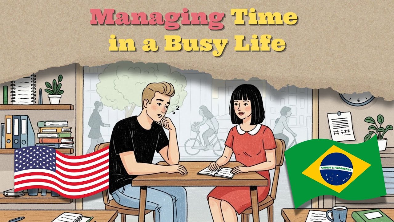 Shadowing Inglês B1 | Inglês Fácil com História –  Gerenciando o Tempo em uma Vida Corrida