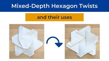 Mixed Depth Hexagon Twists in origami tessellations