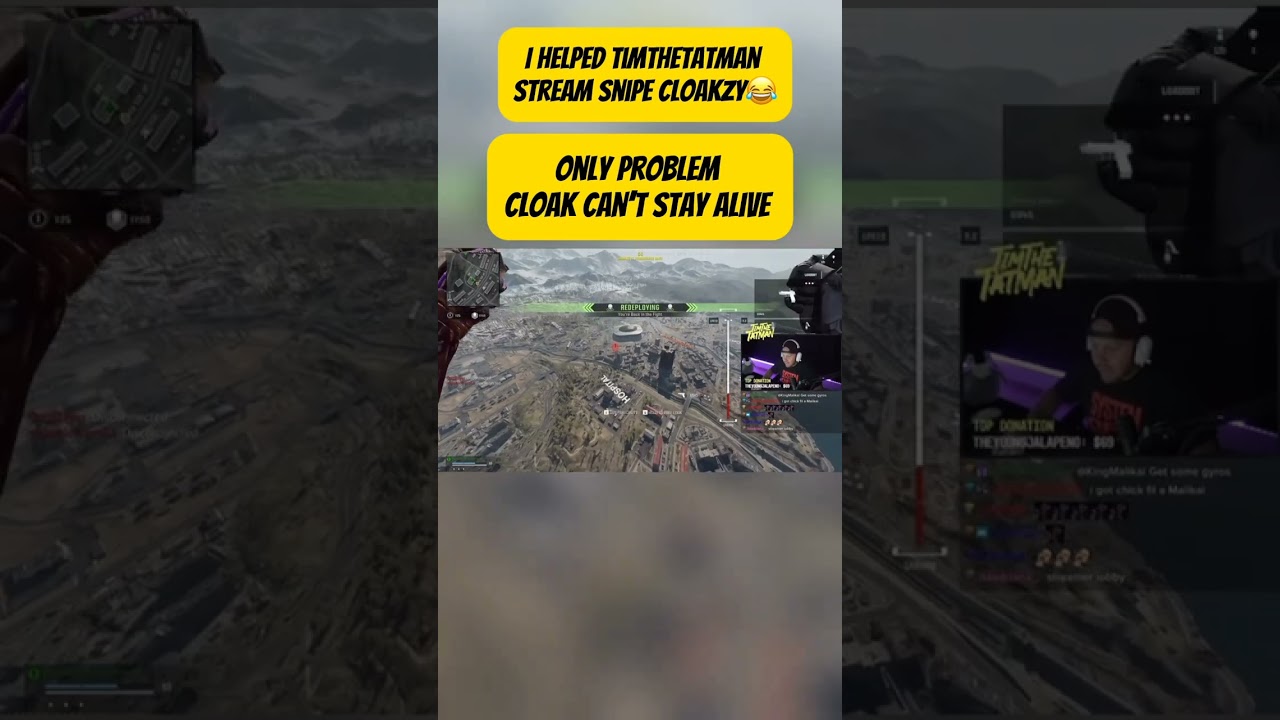 I Helped Timthetatman Stream Snipe  Cloakzy!