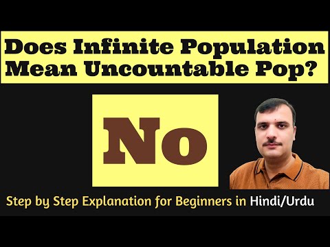 Meaning of Finite and Infinite population in Statistics