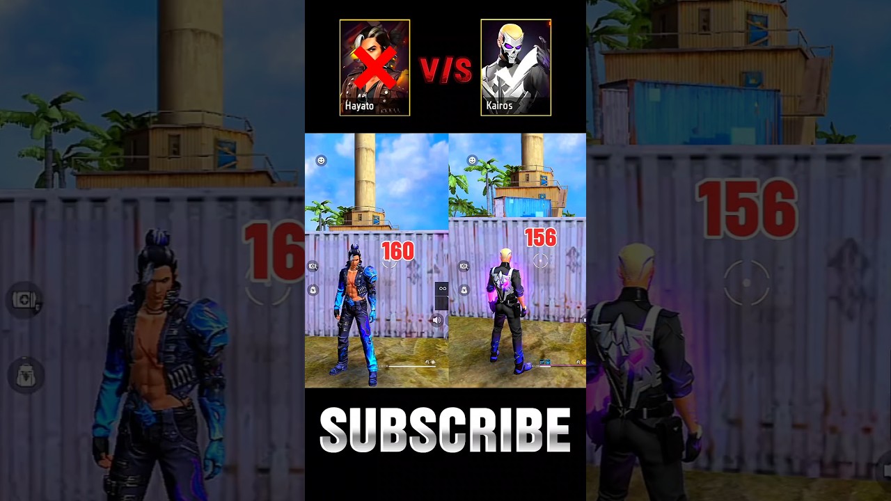 Hayato vs kairos character ability test ☠️ ff character ability test 