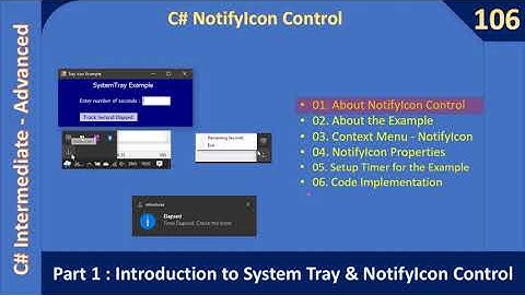 C# NotifyIcon Control | Part 1 - Introduction | C# Advanced #106