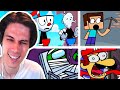 САМЫЙ СМЕШНОЙ MINECRAFT, CUPHEAD, AMONG US ! - Cuphead & Minecraft The Incredible Story