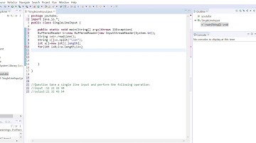 How to take single line input in java.Java Programming.