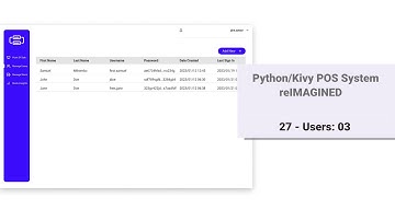 Python/Kivy POS System v2: 27 - Users Screen 03