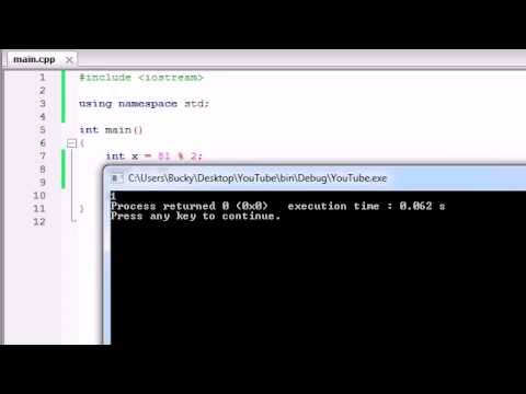 Buckys C++ Programming Tutorials -- 7 -- Basic Arithmetic.flv