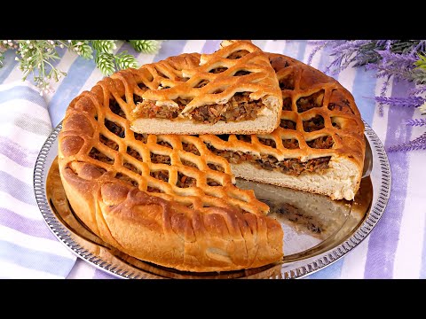 🥧Пирог с капустой и грибами! Постное дрожжевое тесто для пирогов, пирожков, рулетов, рогаликов…