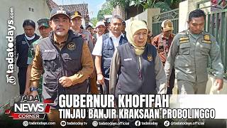 GUBERNUR KHOFIFAH TINJAU BANJIR KRAKSAAN PROBOLINGGO