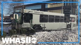 Injuries reported after TARC bus crashes in downtown Louisville screenshot 4