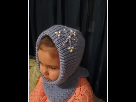 Вязание спицами капора для девочек