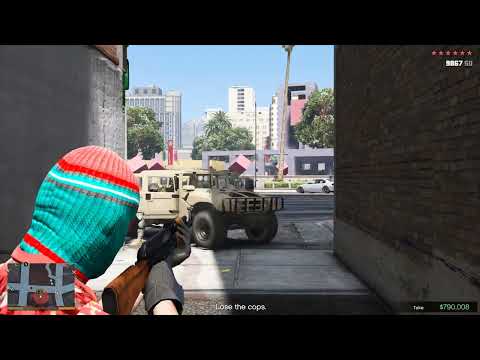 GTA 5 - Del Perro Bank Heist + Ten Star Escape 