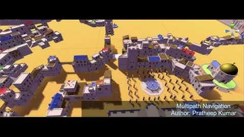 Multi-Path Crowd Simulation Unity
