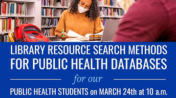 Library Resource Search Methods for Public Health Databases