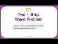 2 - step Word Problem| #math #subtraction #division #wordproblem