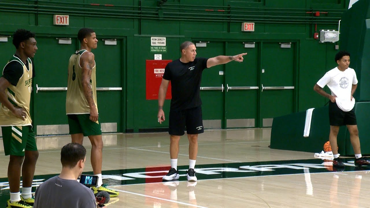 A glimpse inside Mike Bibby's first official practice as head coach of the Sac State Hornets