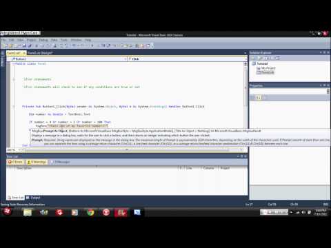 Visual Basic Tutorial - If Or Statements