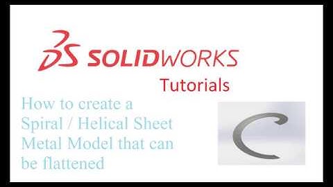 How to create a Spiral  Helical Sheet Metal Model that can be flattened