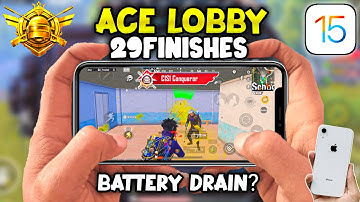 IPHONE XR ACE LOBBY 29FINISHES GAMEPLAY🔥 | IPHONE XR iOS 15.3 PUBG/BGMI TEST 2022 | BATTERY DRAIN?