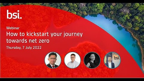 How to kickstart your journey towards net zero webinar - 7 July 2022
