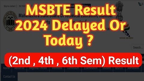 msbte result summer 2024 Delayed ? 🤔 | msbte diploma result 2024