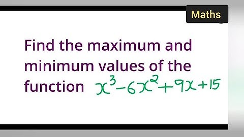 Find the maximum and minimum values of the function x ^ 3 - 6x ^ 2 + 9x + 15