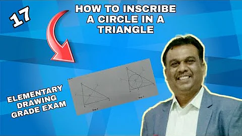 How to inscribe a circle in a triangle | elementary drawing grade exam | suhaas bhoir