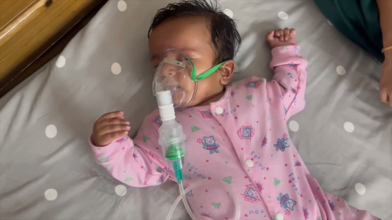 How to Nebulize 5 months old Baby | How to Use a Nebulizer Machine with a Mask for a Child 