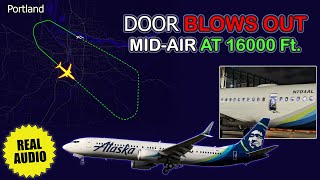 Emergency DOOR BLOWS OUT midair. Alaska Boeing 737 MAX 9 returns to Portland. Real ATC