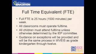 Pre-K Instructional Standards Update - Four and Five Day Models