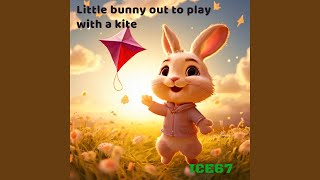 Little bunny out to play with a kite
