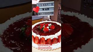 #shorts HOMEMADE EASY NEW YORK  STRAWBERRY CHEESECAKE/FRUIT  CAKE DECORATING IDEAS | By Jenny 🇮🇹🇵🇭