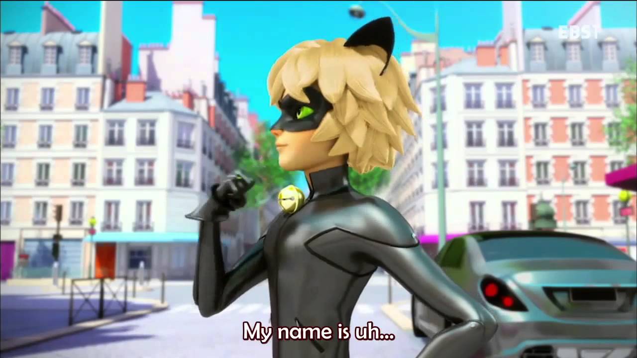 Miraculous Ladybug// Ladybug meets Chat Noir for the first time scene ...