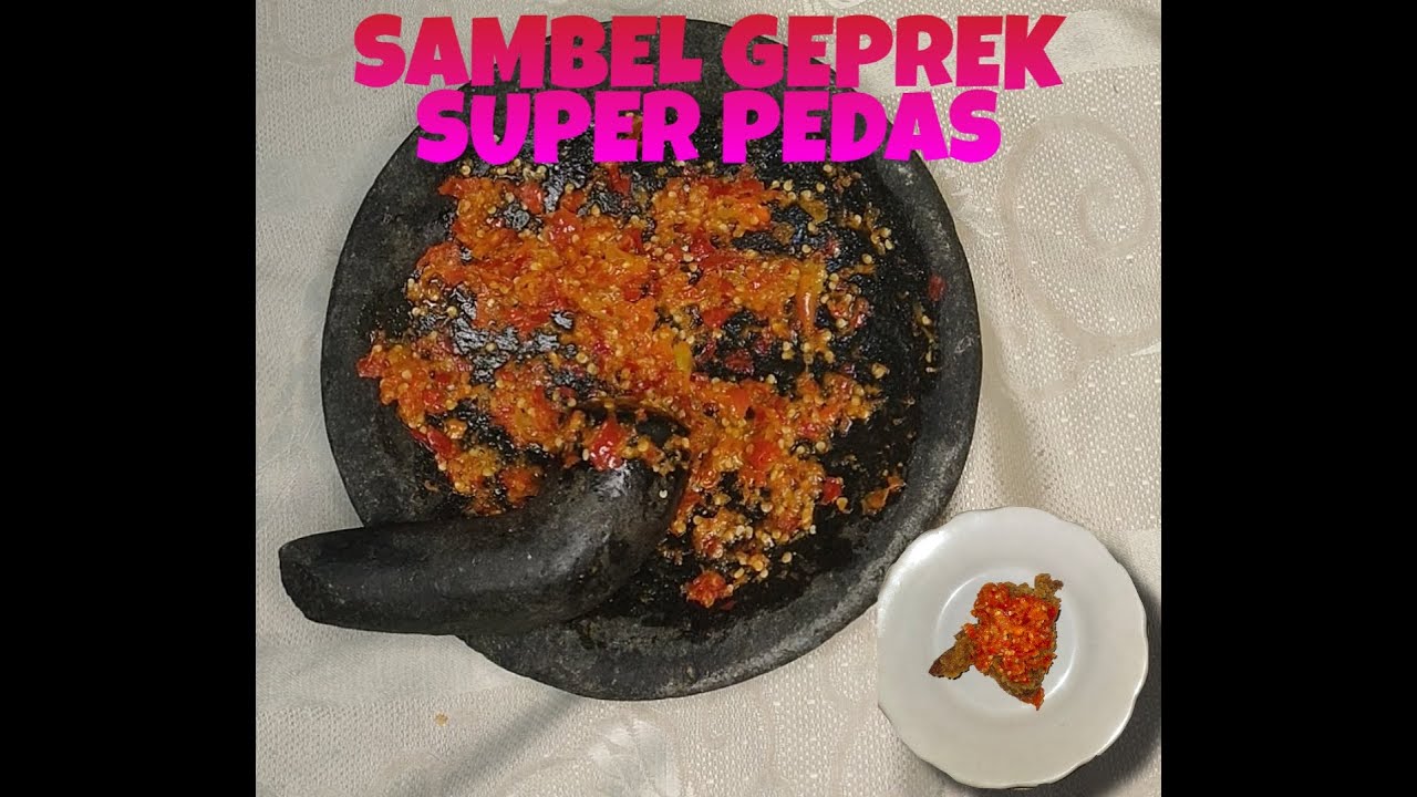 CARA MEMBUAT SAMBEL AYAM GEPREK PEDAS - YouTube